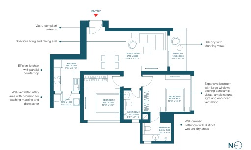 2 BHK Plan
